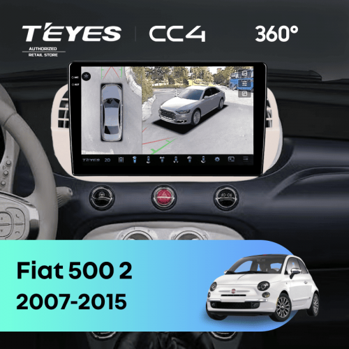 Штатная магнитола Teyes CC4 360 6/64 Fiat 500 2 (2007-2015)