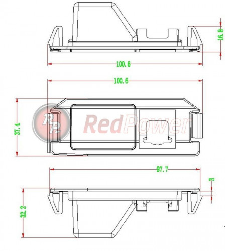 Камера заднего вида Redpower Premium HYU119 Hyundai I30 (07-12), I10, I20