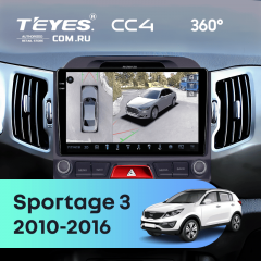 Штатная магнитола Teyes CC4 360 8/128 Kia Sportage 3 (2010-2016) F2 Тип-A