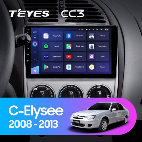 Штатная магнитола Teyes CC3 6/128 Citroen C-Elysee (2008-2013)