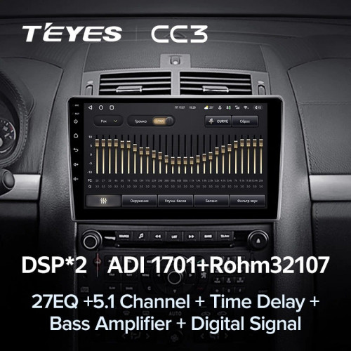 Штатная магнитола Teyes CC3 4/64 Peugeot 407 (2004-2011) F2