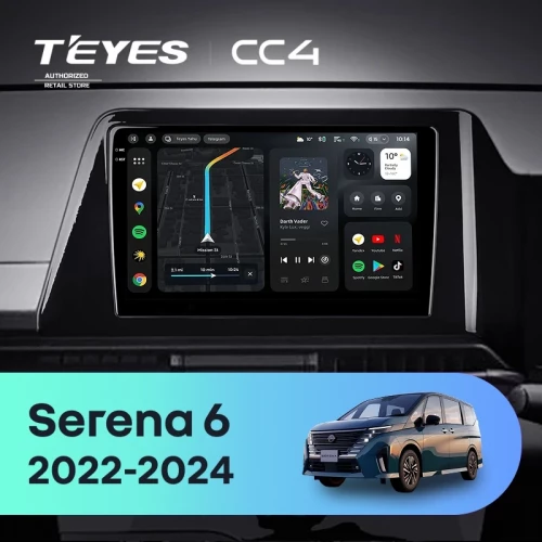 Штатная магнитола Teyes CC4 6/64 Nissan Serena 6 C28 (2022-2024)