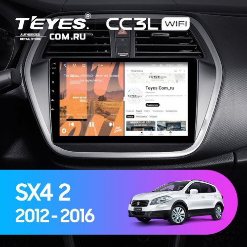 Штатная магнитола Teyes CC3L WiFi 2/32 Suzuki SX4 2 (2012-2016)