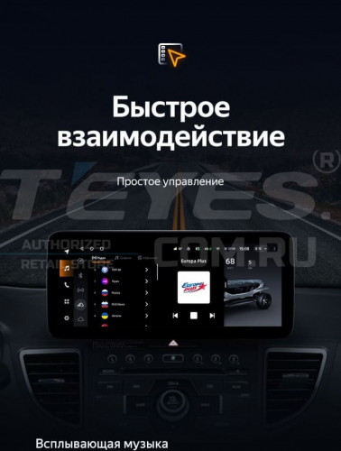 Штатная магнитола Teyes LUX ONE 360 6/128 Honda CR-V 4 RM RE (2011-2018) Тип-A