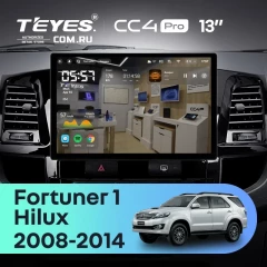 Штатная магнитола Teyes CC4 Pro 12/256 Toyota Fortuner (2008-2014) F1 (13")