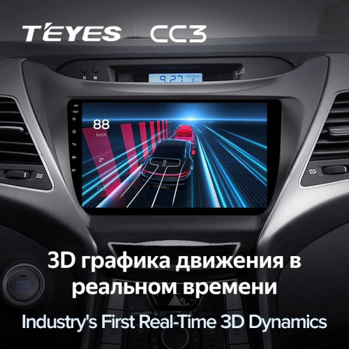 Штатная магнитола Teyes CC3 4/64 Hyundai Elantra 5 JK GD MD UD (2010-2016) F2