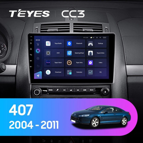 Штатная магнитола Teyes CC3 6/128 Peugeot 407 (2004-2011) F2