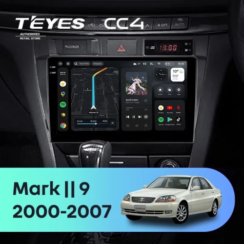 Штатная магнитола Teyes CC4 6/64 Toyota Mark II 9 X100 (2000-2007) F1