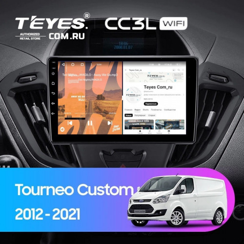 Штатная магнитола Teyes CC3L WiFi 2/32 Ford Transit (2012-2021) F1