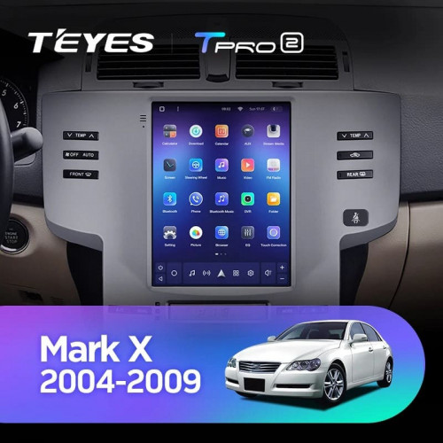 Штатная магнитола Tesla style Teyes TPRO 2 4/64 Toyota Mark X X120 1 (2004-2009)