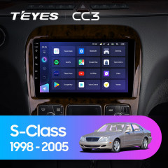 Штатная магнитола Teyes CC3 4/64 Mercedes-Benz S-Class W220 VV220 (1998-2005)