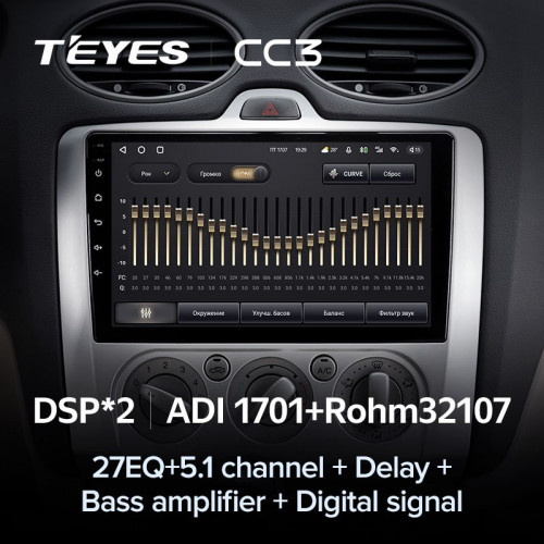 Штатная магнитола Teyes CC3 6/128 Ford Focus 2 Mk 2 (2004-2011) F1