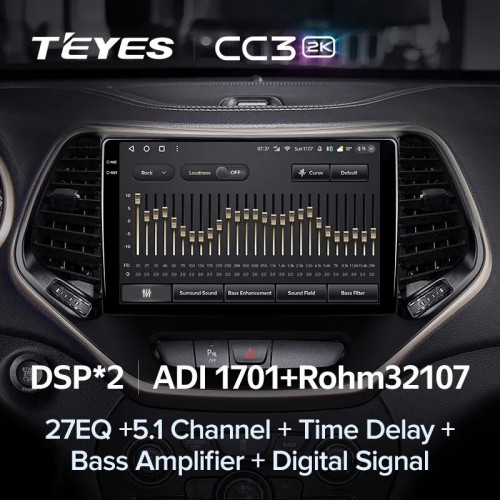 Штатная магнитола Teyes CC3 2K 6/128 Jeep Cherokee 5 KL (2014-2018)
