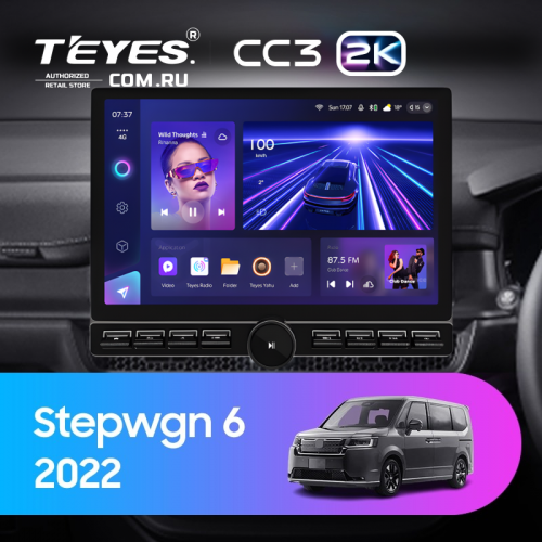 Штатная магнитола Teyes CC3 2K 6/128 Honda Stepwgn 6 2022+ Правый руль (13" с кнопками)
