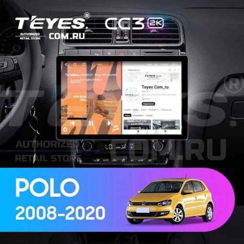 Штатная магнитола Teyes CC3 2K 360 6/128 Volkswagen Polo 5 (2008-2020) F1 (13")