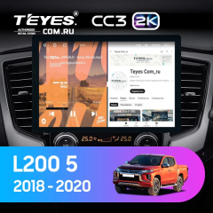 Штатная магнитола Teyes CC3 2K 4/64 Mitsubishi L200 5 (2018-2020) F1 (13")