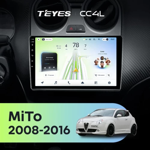 Штатная магнитола Teyes CC4L 6/64 с DTS Alfa Romeo MiTo 955 (2008-2016)