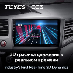 Штатная магнитола Teyes CC3 4/64 Honda Civic 9 FB FK FD (2011-2015)