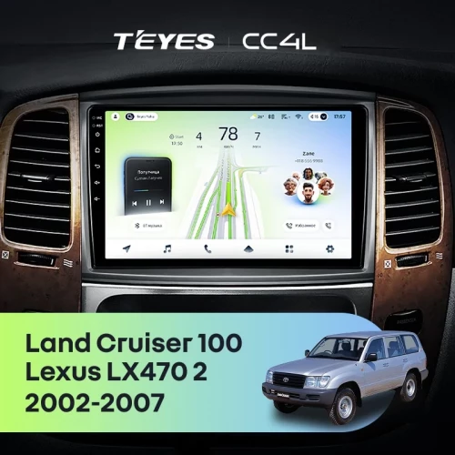 Штатная магнитола Teyes CC4L 4/64 Lexus LX470 J100 2 (2002-2007) Тип-C