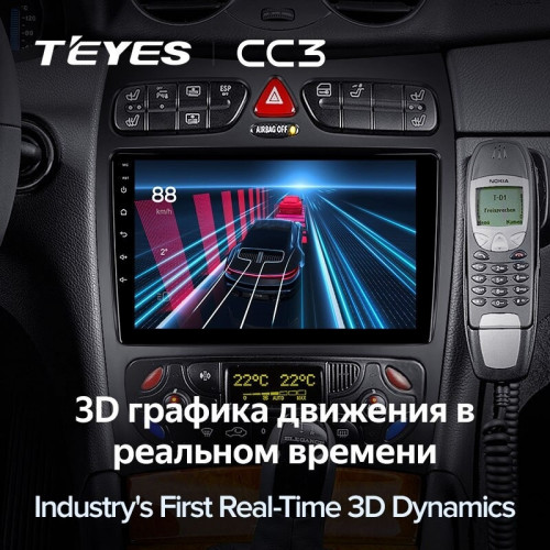 Штатная магнитола Teyes CC3 4/64 Mercedes-Benz CLK-Class C209 A209 (2002-2005) F2