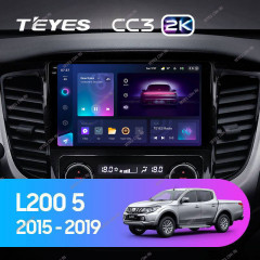Штатная магнитола Teyes CC3 2K 360 6/128 Mitsubishi L200 5 (2015-2019) кондиционер F1