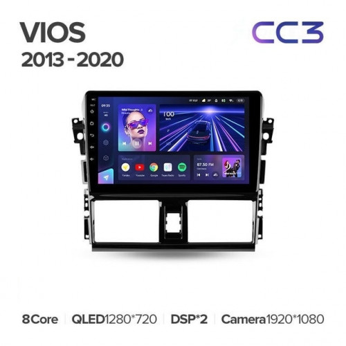 Штатная магнитола Teyes CC3 4/64 Toyota Vios XP150 (2013-2020)
