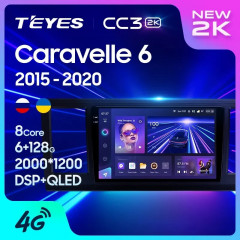 Штатная магнитола Teyes CC3 2K 360 6/128 Volkswagen Caravelle T6 2020+