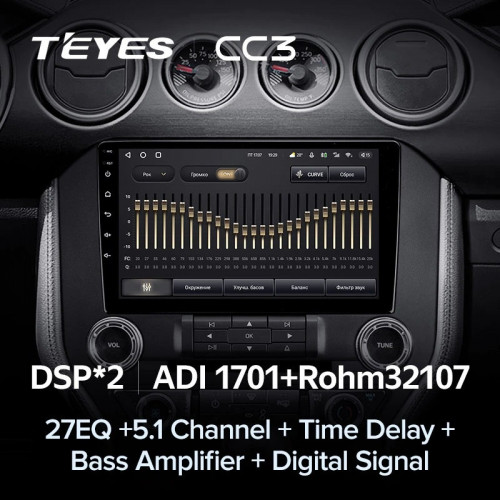 Штатная магнитола Teyes CC3 6/128 Ford Mustang VI S550 (2014-2023) F1