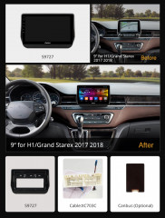 Штатная магнитола Carmedia OL-9727-Q Hyundai H1 / Starex 2019+