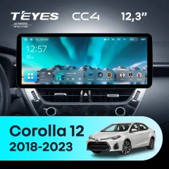 Штатная магнитола Teyes CC4 12.3" 6/64 Toyota Corolla 12 E210 XP210 (2018-2023) Тип-A
