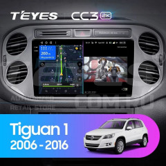 Штатная магнитола Teyes CC3 2K 360 6/128 Volkswagen Tiguan 1 NF (2006-2016) F2 (13")