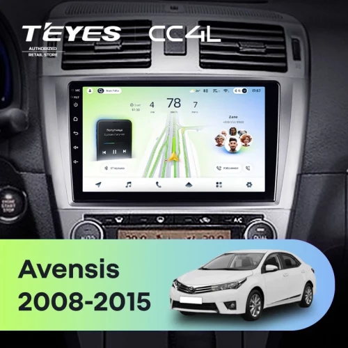 Штатная магнитола Teyes CC4L 4/64 Toyota Avensis 3 (2008-2015) F1