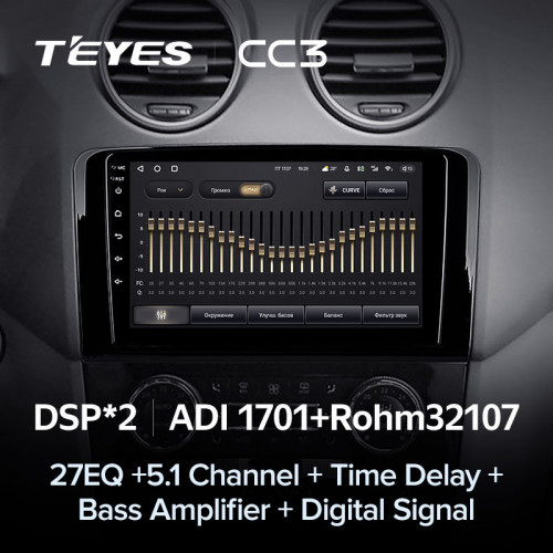 Штатная магнитола Teyes CC3 4/32 Mercedes-Benz ML-Class (2005-2009) F1