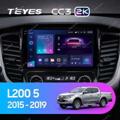 Штатная магнитола Teyes CC3 2K 360 6/128 Mitsubishi L200 5 (2015-2019) климат контроль F2
