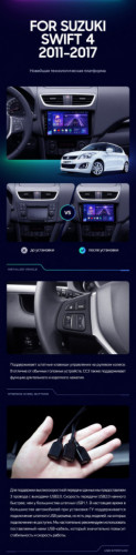 Штатная магнитола Teyes CC3 4/64 Suzuki Swift 4 (2011-2017)