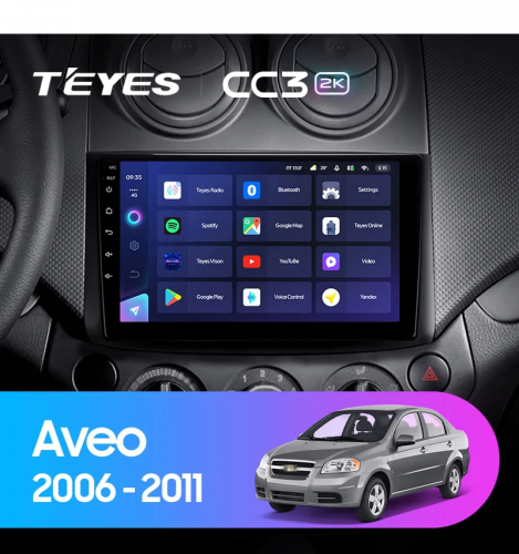 Штатная магнитола Teyes CC3 2K 4/64 Chevrolet Aveo (2006-2011)