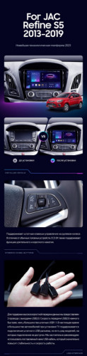 Штатная магнитола Teyes CC3 4/64 JAC Refine S5 (2013-2019)