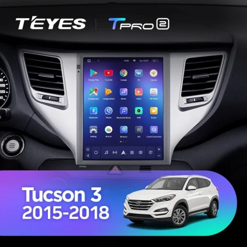 Штатная магнитола Tesla style Teyes TPRO 2 6/128 Hyundai Tucson 3 (2015-2018) Тип-B