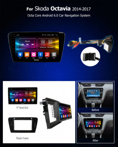 Штатная магнитола Carmedia OL-1916-F Skoda Octavia A7 2013+