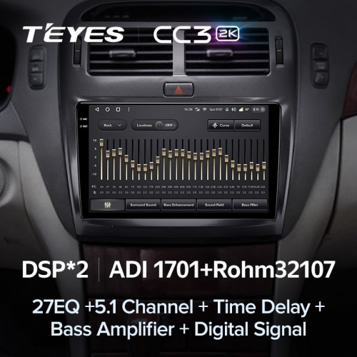 Штатная магнитола Teyes CC3 2K 360 6/128 Toyota Celsior XF30 (2000-2006) F1