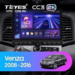 Штатная магнитола Teyes CC3 2K 6/128 Toyota Venza (2008-2016) (13" с кнопками)
