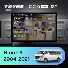 Штатная магнитола Teyes CC4 Pro 12/256 Toyota Hiace XH10 H200 (2004-2021) (13")
