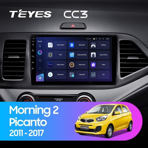 Штатная магнитола Teyes CC3 4/64 Kia Picanto (2011-2017)