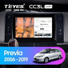 Штатная магнитола Teyes CC3L WiFi 2/32 Toyota Estima AHR20 XR50 3 (2006-2016) Правый руль