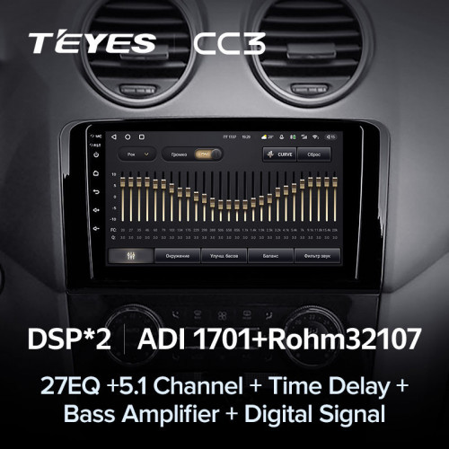 Штатная магнитола Teyes CC3 6/128 Mercedes-Benz ML-Class (2005-2009) F1