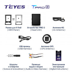 Штатная магнитола Tesla style Teyes TPRO 2 4/64 Nissan X-Trail (2007-2015) F1