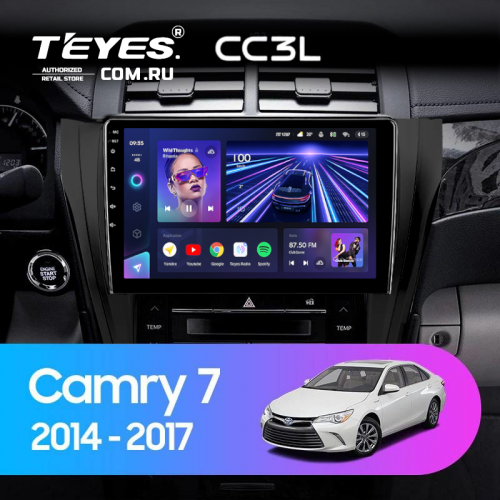 Штатная магнитола Teyes CC3L 4/32 Toyota Camry 7 XV 50 55 (2014-2017) (черная) F2