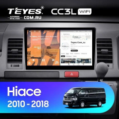 Штатная магнитола Teyes CC3L WiFi 2/32 Toyota Hiace H200 (2010-2018) Правый руль