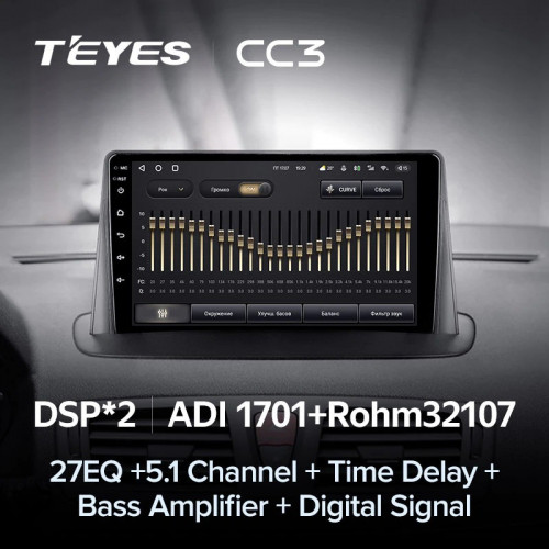 Штатная магнитола Teyes CC3 6/128 Renault Megane 3 (2008-2014)