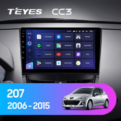 Штатная магнитола Teyes CC3 4/64 Peugeot 207 (2006-2015)